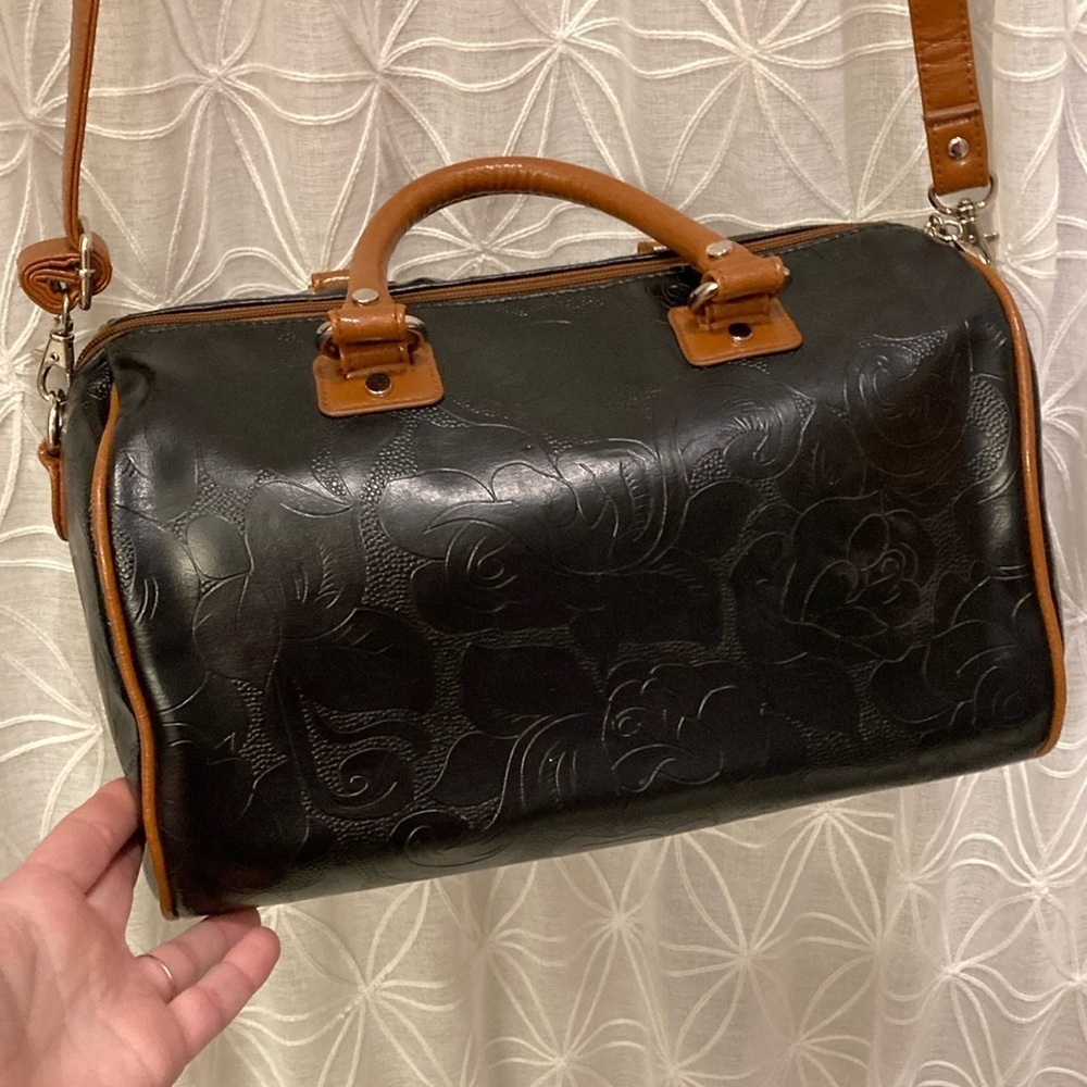 Gigi Hill Bag with Brown Leather Accents and Adjustable Strap - Picture 7 of 15